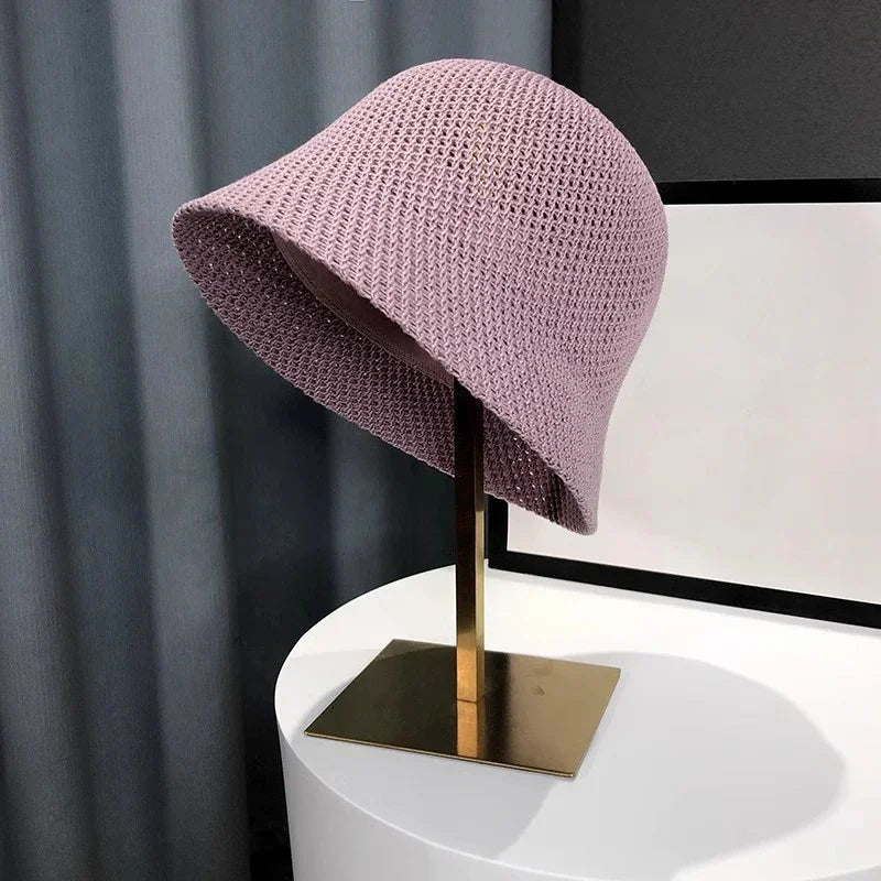 Women Summer Breathable Foldable Japanese Beach Bucket Hat