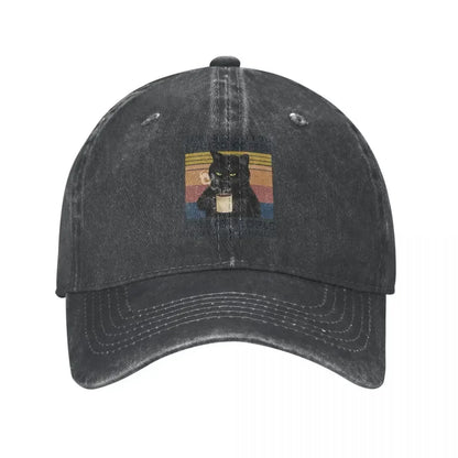 Vintage Wash I Drink Coffee Hate People Baseball Cap