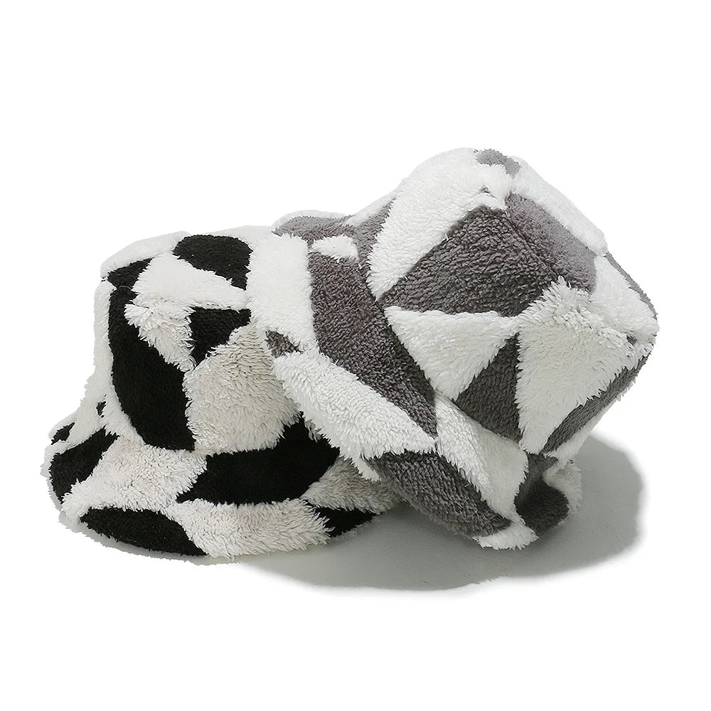 Women Faux Fur Winter Bucket Hat