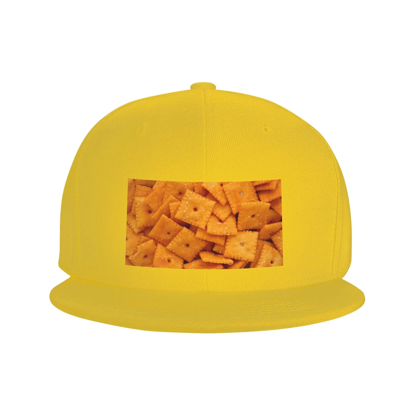 Cheez It Snack Cracker Pattern Snapback Cap