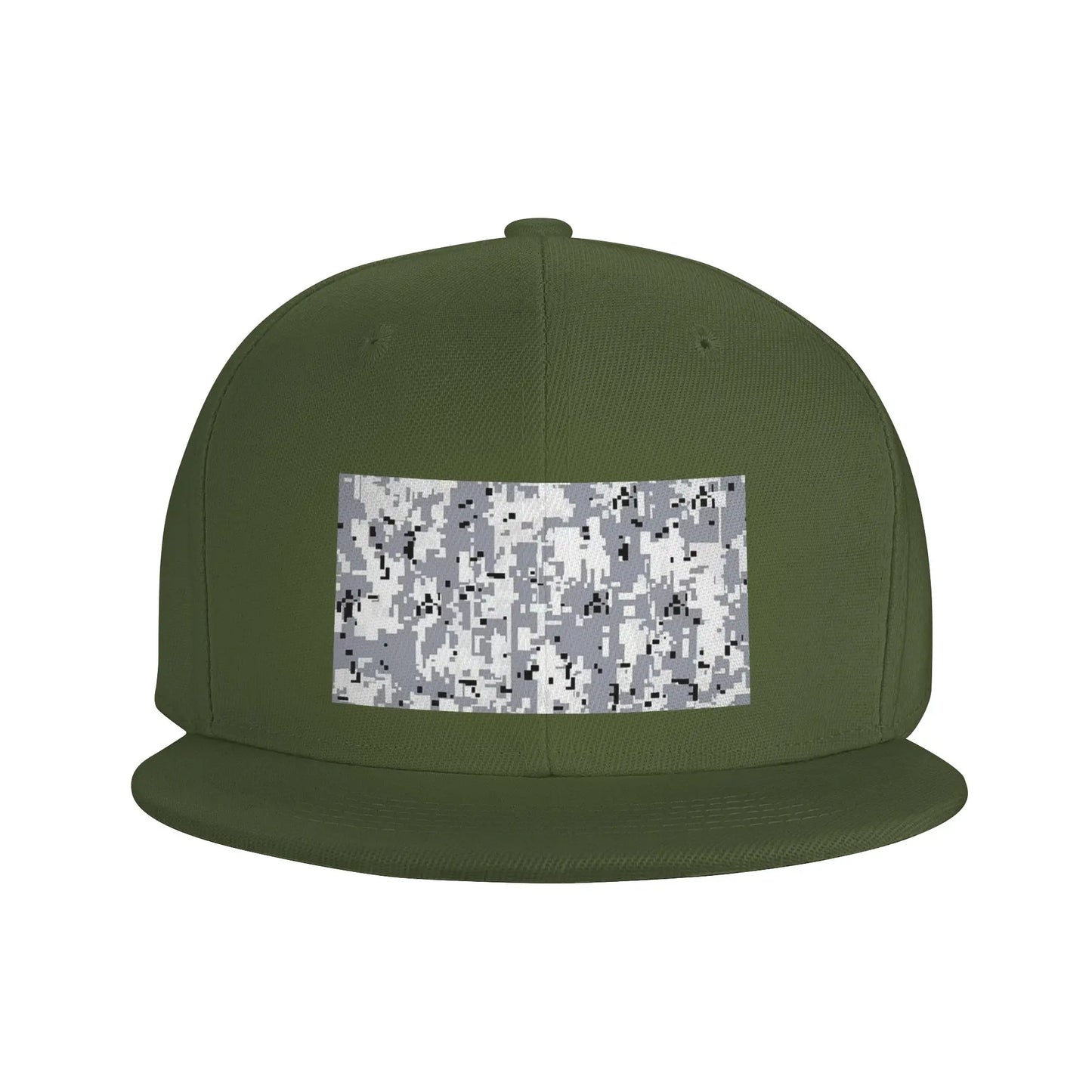 Black White Camouflage Snapback Cap