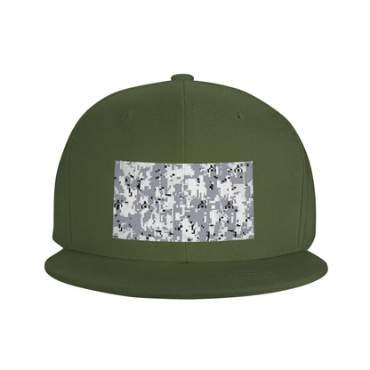 Black White Camouflage Snapback Cap