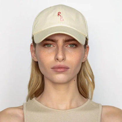 Hand Dyed Monogram Embroidered Cotton Baseball Cap