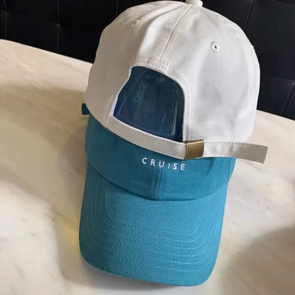 Challenge Letter Ponytail Cotton Baseball Cap