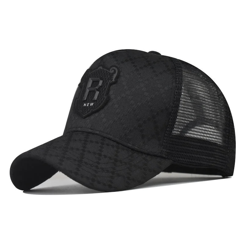 R Letter Icon Men's Baseball Cap for Male Summer