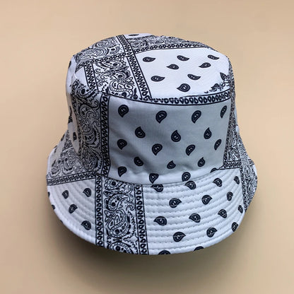 Streetwear Paisley Cotton Bucket Hat