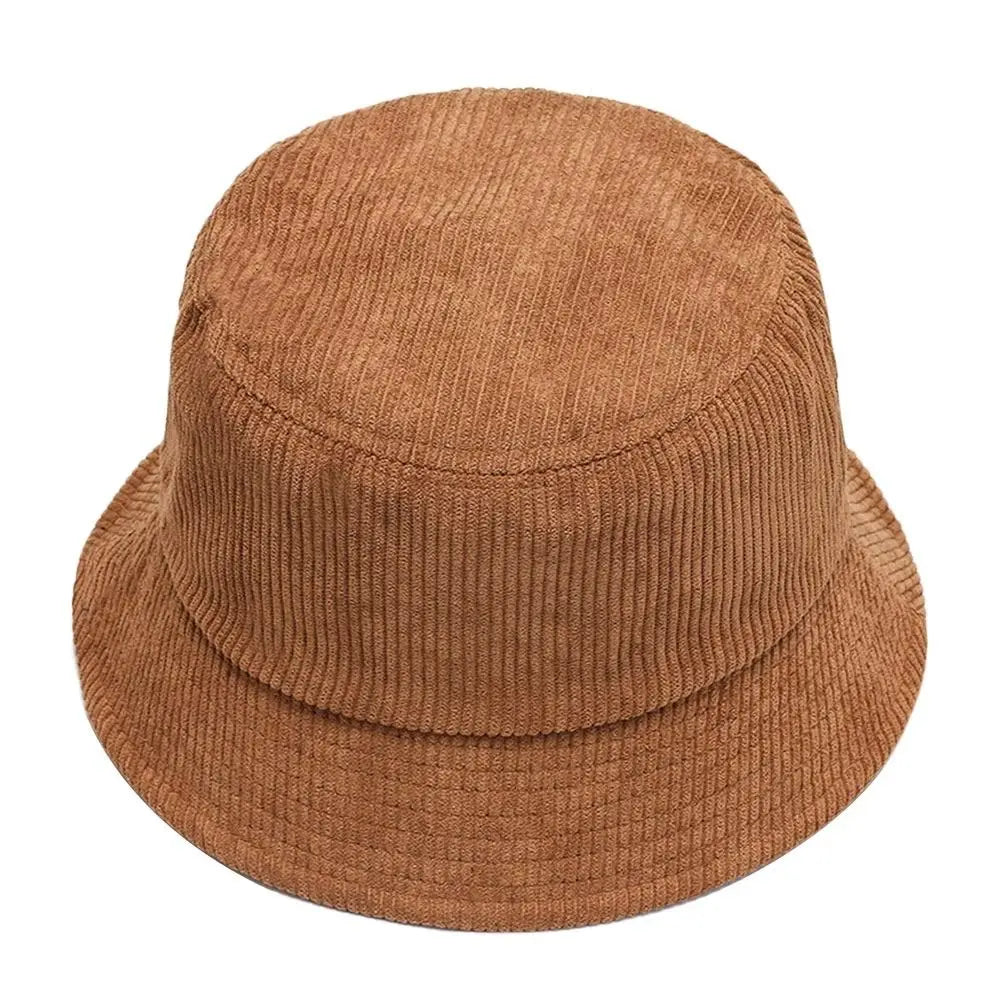 Corduroy Solid Color Foldable Bucket Hat
