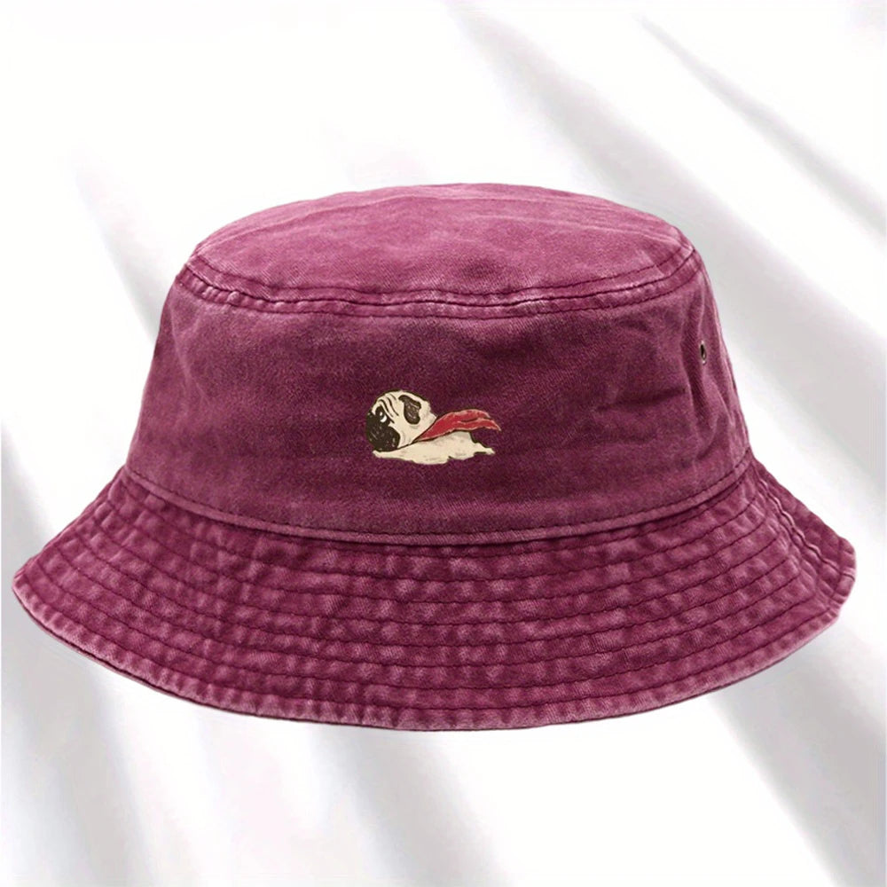 Vintage Dog Print Bucket Hat