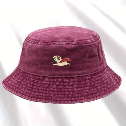 Vintage Dog Print Bucket Hat