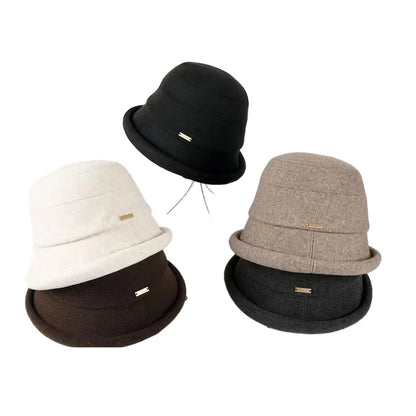 Wool Warm Slim Face Bucket Hat