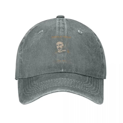 Nikola Tesla Distressed Washed Casual Baseball Cap