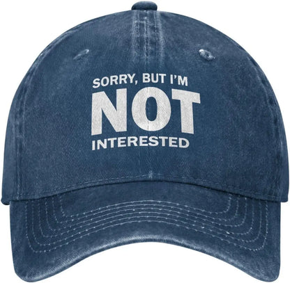 Sorry But Im Not Interested Vintage Baseball Cap