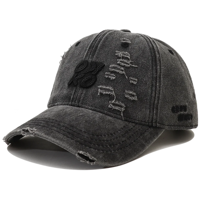 Retro Washed Letter Embroidered Baseball Cap