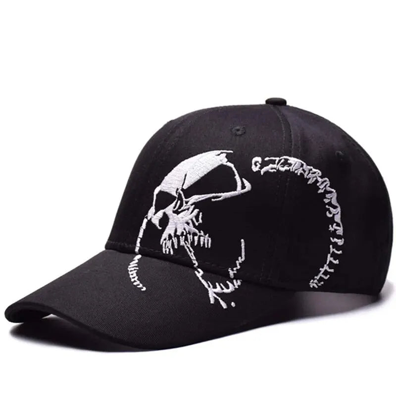 Side Skull Pattern Embroidery Baseball Caps