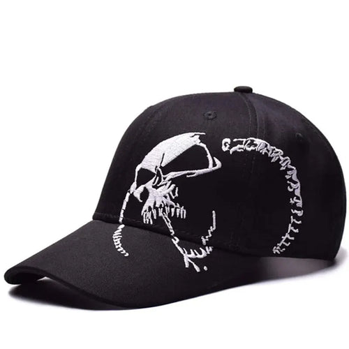 Side Skull Pattern Embroidery Baseball Caps