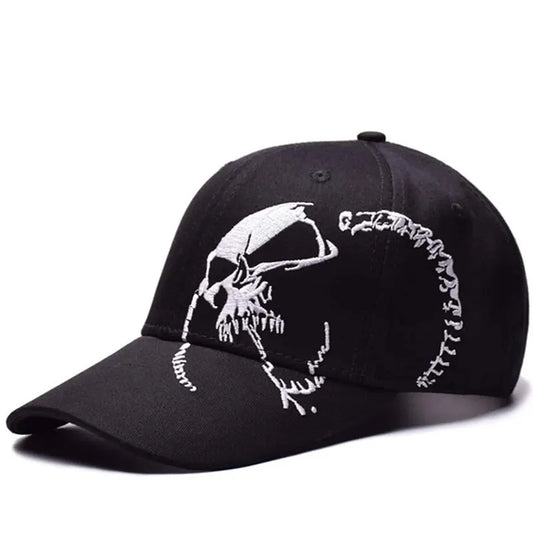 Side Skull Pattern Embroidery Baseball Caps