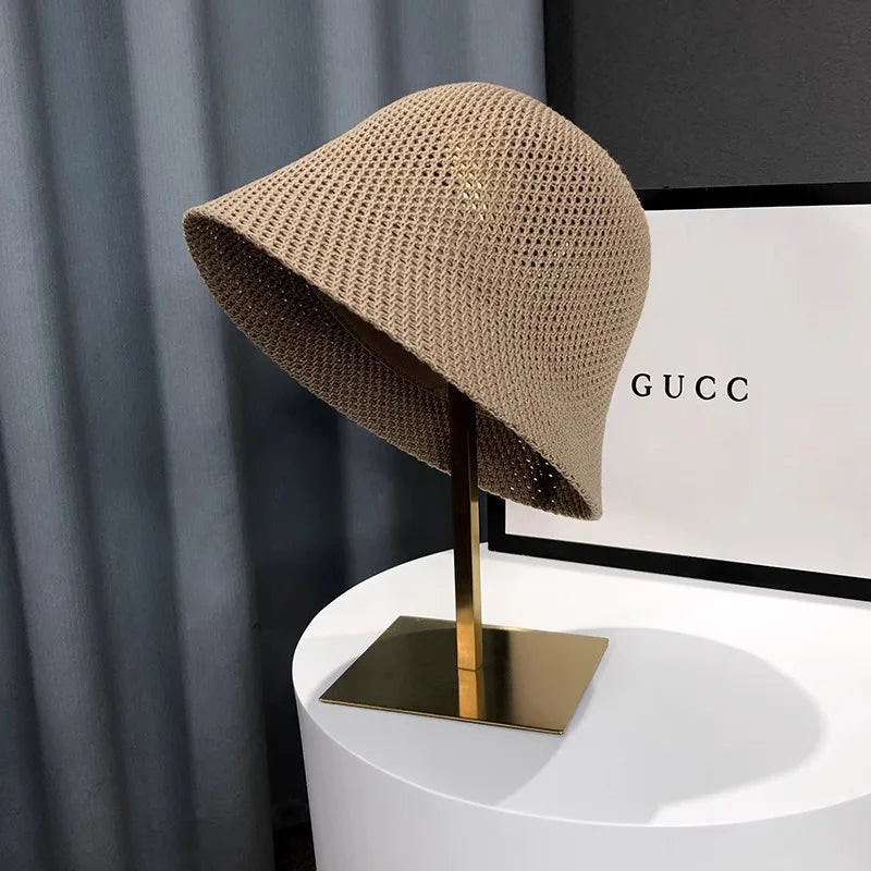 Women Hollow Thin Summer Bucket Hat