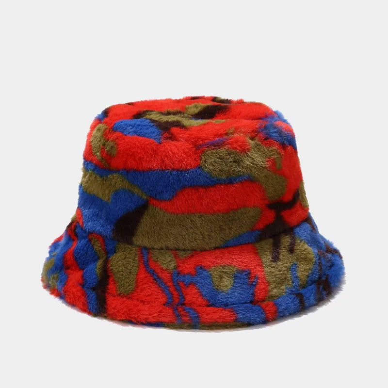 Colorful Digital Print Bucket Hat Women