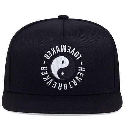 Unisex Tai Chi Eight Trigrams Embroidery Hip Hop Baseball Cap