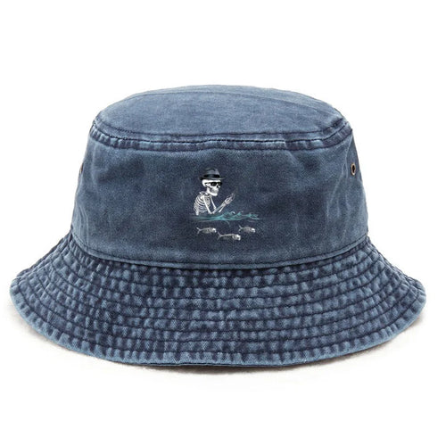 Vintage Gothic Macabre Print Bucket Hat