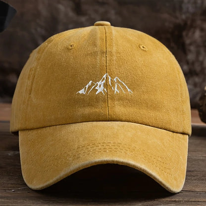 Men’s Mountain Peak Print Vintage Baseball Cap