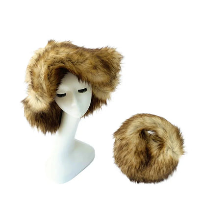 Oversized Fluffy Y2K Winter Bucket Hat