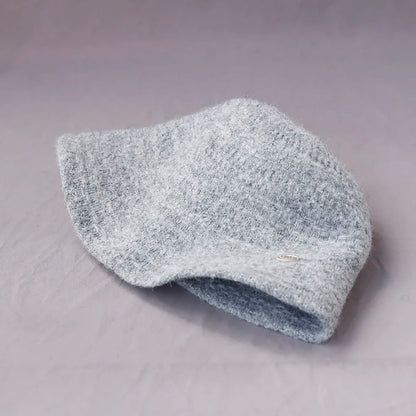 Y2K Wool Knitted Winter Bucket Hat