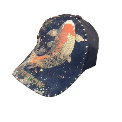 Animal Print Cotton Wide Brim Baseball Hat