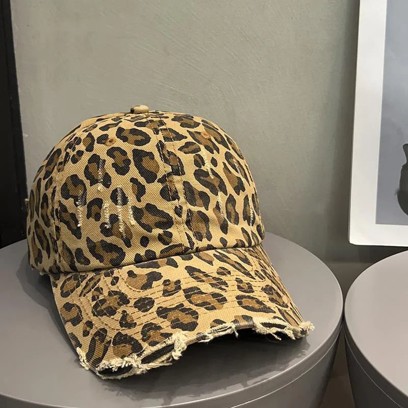 Trendy Leopard Print Duckbill Baseball Cap