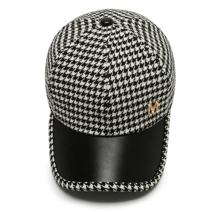 Fashion Check Winter Windproof Baseball Cap
