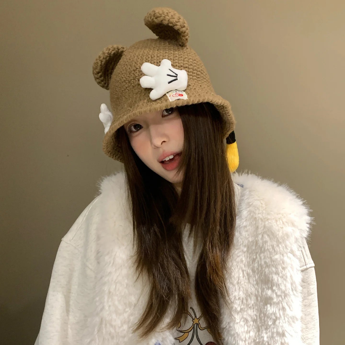 Cute Knitted Cartoon Fisherman Hat