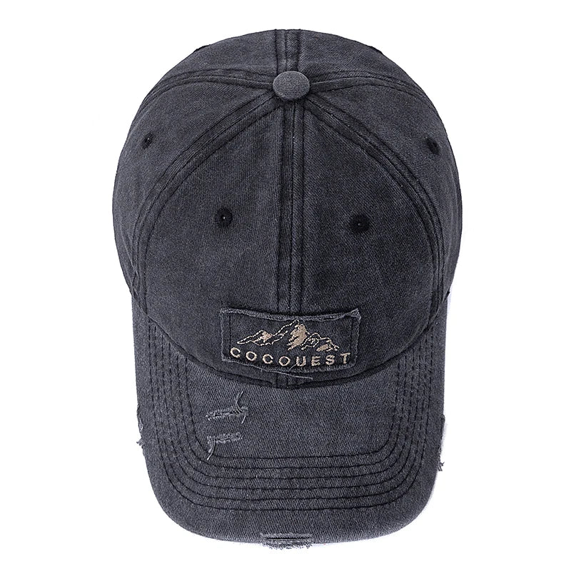 Vintage Mountain Peak Embroidered Baseball Cap