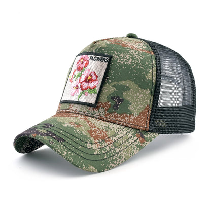 Camouflage Lion Embroidered Baseball Cap