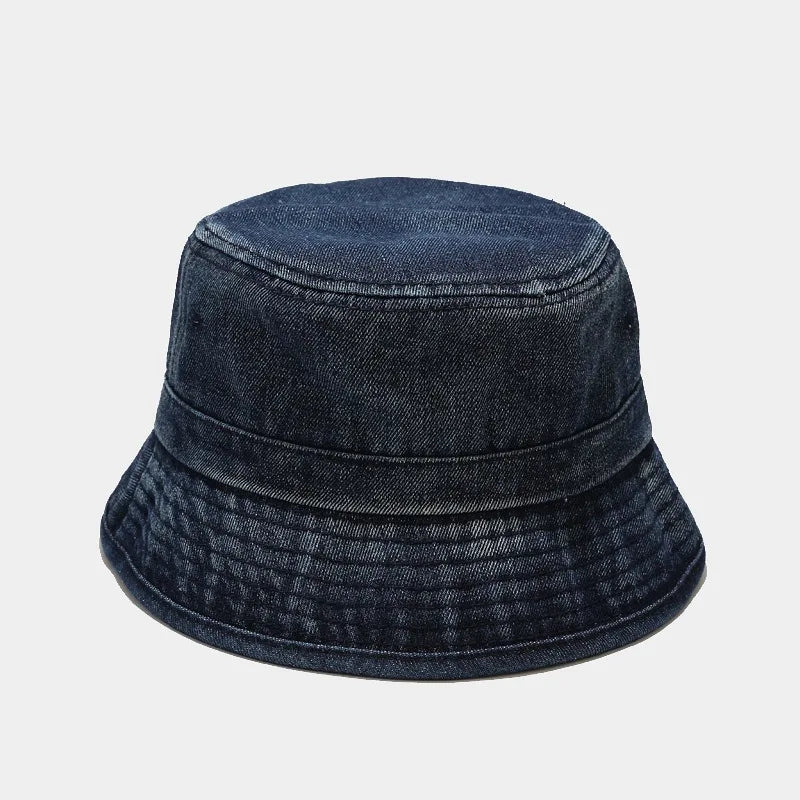 Unisex Solid Cotton Packable Bucket Hat
