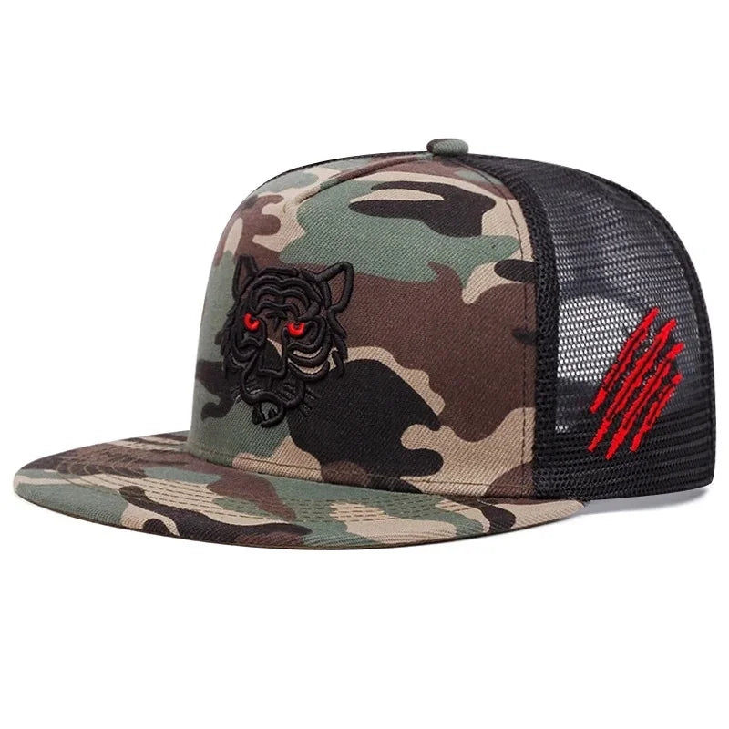 Tiger Head Embroidered Baseball Hat