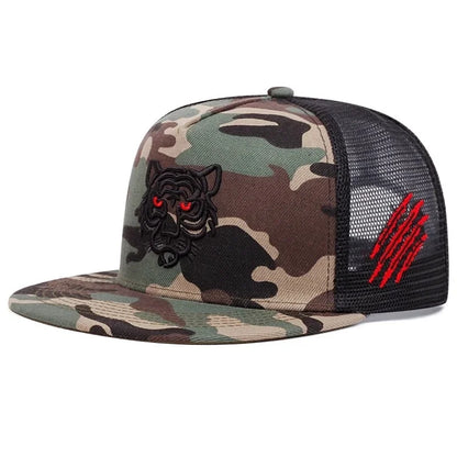 Tiger Head Embroidered Baseball Hat