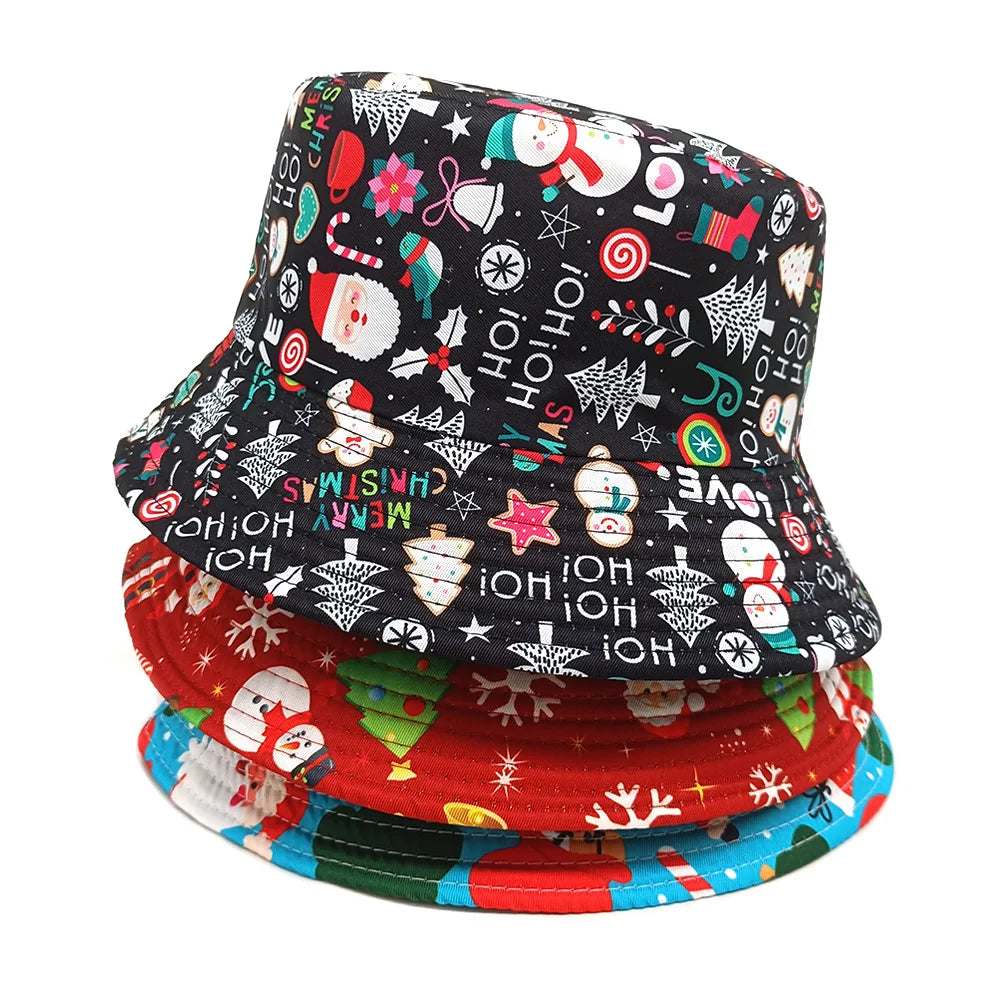 Santa Claus Christmas Printed Bucket Hat