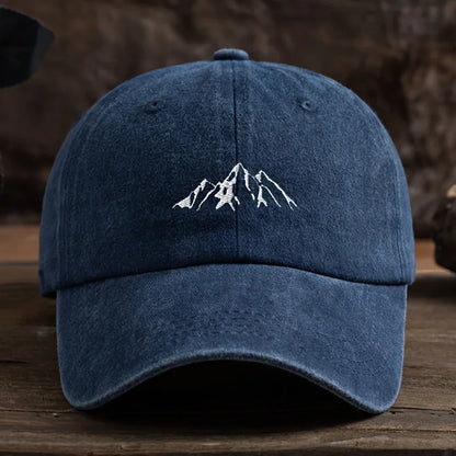 Men’s Mountain Peak Print Vintage Baseball Cap