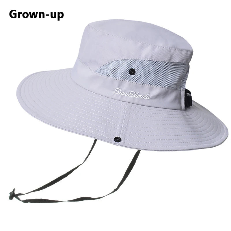 Summer Foldable Breathable Ponytail Mask Bucket Hat