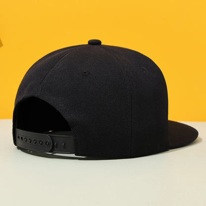 Flat Brim Street Embroidered Snapback Cap