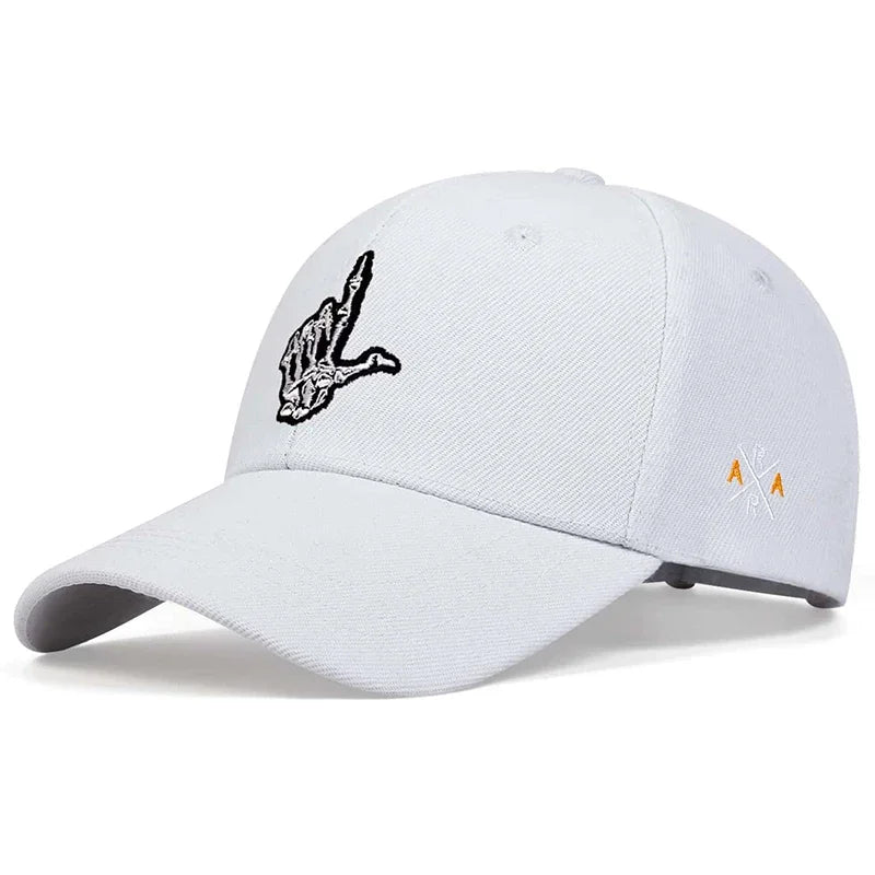Unisex Skeleton Fingers Embroidery Baseball Caps