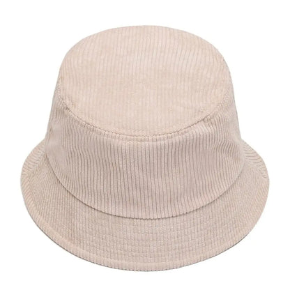 Corduroy Solid Color Foldable Bucket Hat