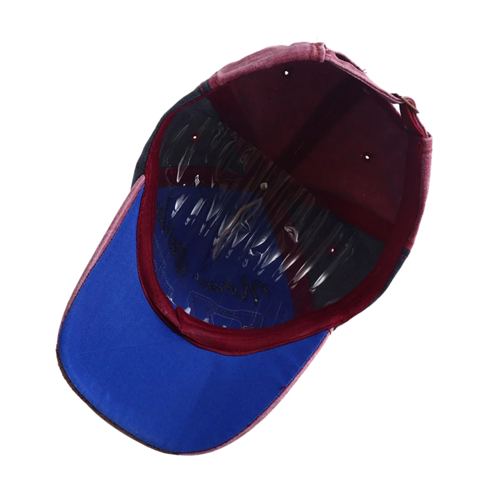 Unisex Washed Cotton Embroidered Letter Baseball Cap