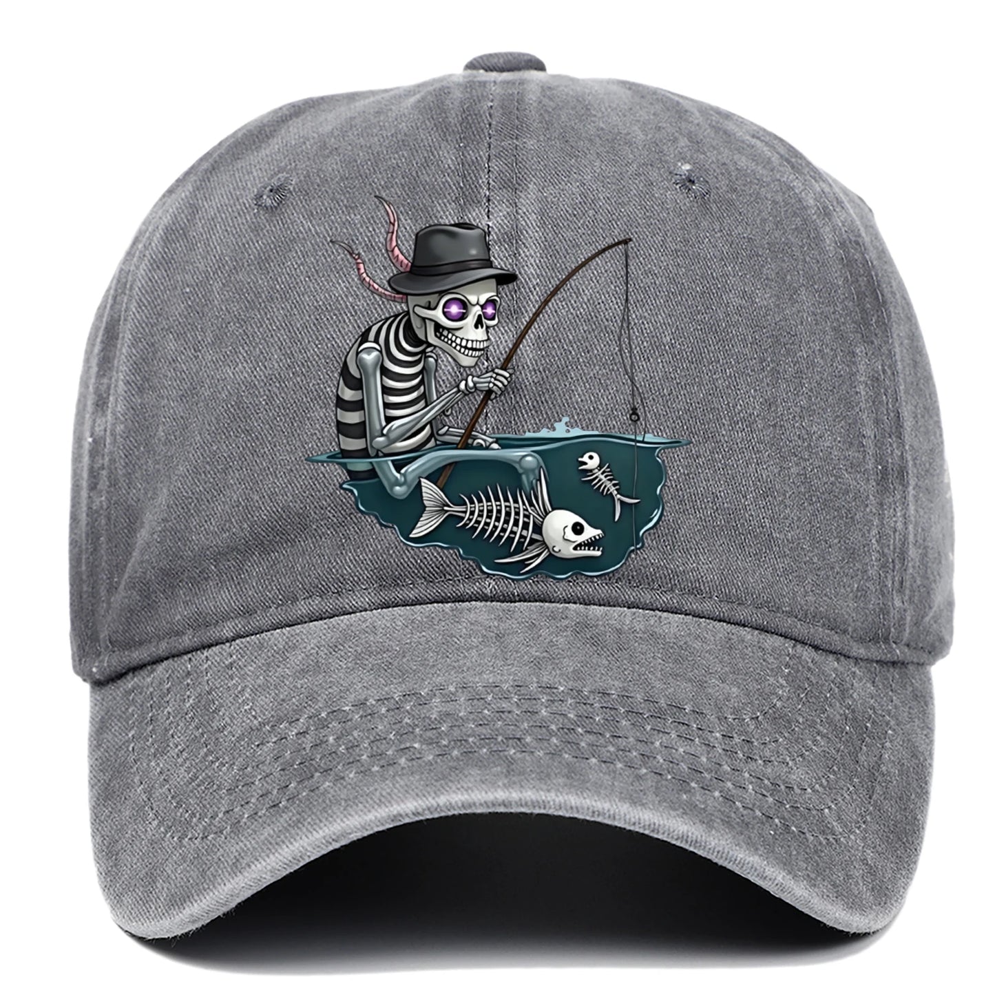 Skull Print Baseball Cap