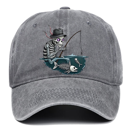 Skull Print Baseball Cap