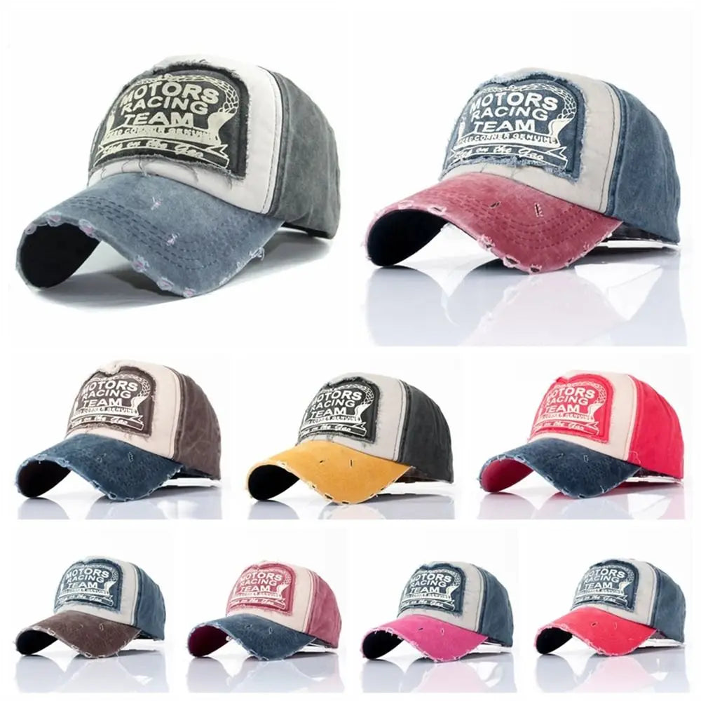 Multicolor Letter Patchwork Baseball Cap