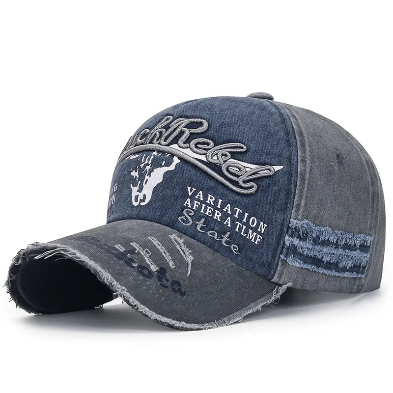Vintage Distressed Washed Embroidered Baseball Cap
