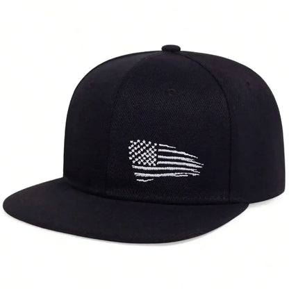 Unisex Side American Flag Embroidery Hip-hop Hats
