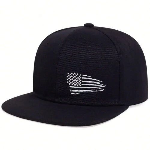 Unisex Side American Flag Embroidery Hip-hop Hats