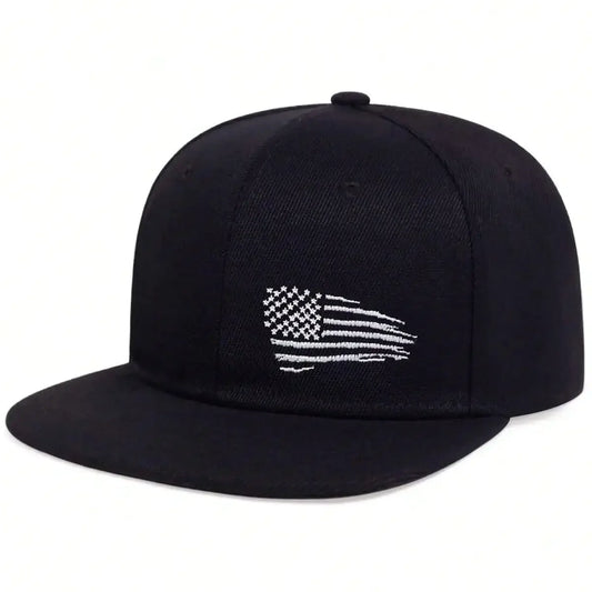 Unisex Side American Flag Embroidery Hip-hop Hats